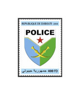 DJIBOUTI 2018 MNH** National Police Polizei 1v - IMPERFORATED - DH1829 - Police - Gendarmerie