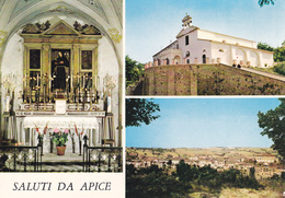 BENEVENTO - Saluti Da Apice - 3 Vedute - Santuario Di S.Antonio E Convento Dei Frati Cappuccini - Altare - Panorama - Benevento