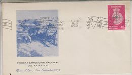 Argentina 1959 Primera Exposicion Nacional Del Antartico Cover (39763) - Otros & Sin Clasificación