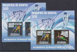 GUINEE BISSAU GUINE 2010 - WINTER OLYMPIC SPORT GAMES VANCOUVER - PATINAGE SPEED SKATING SHORT  GOLD + SILVER - RARE MNH - Inverno2010: Vancouver