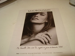 PUBLICITE AFFICHE JOAILLIER MAUBOUSSIN - Autres & Non Classés