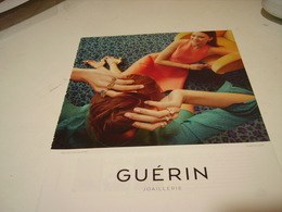 ANCIENNE PUBLICITE JOAILLIER GUERIN 2012 - Andere & Zonder Classificatie