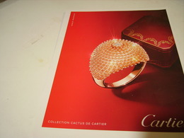 ANCIENNE PUBLICITE BOUTIQUE CARTIER COLLECTION CACTUS - Autres & Non Classés