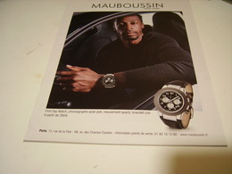 PUBLICITE  MONTRE MAUBOUSSIN ET GAEL MONFILS 2008 - Autres & Non Classés