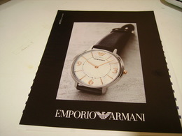 PUBLICITE  MONTRE EMPORIO ARMANI 2010 - Autres & Non Classés