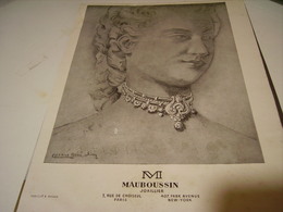 ANCIENNE PUBLICITE JOALLIER M. MAUBOUSSIN 1946 - Autres & Non Classés