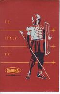 ANTIGUA ETIQUETA DE LA COMPAÑIA AEREA SABENA (AVION-PLANE) ITALY - ITALIA - Étiquettes à Bagages
