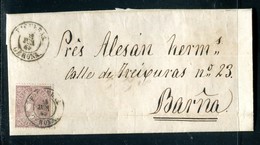 Espagne - Lettre ( Avec Texte ) De Figueras Pour Barna En 1869 - Brieven En Documenten