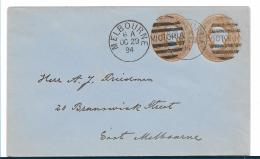 Vic176 /  Australien, Brief-Ganzsache, Melbourne 1894, Ascher Nr. 12, (1890) - Covers & Documents