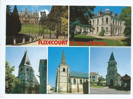 CPM - Flixecourt Et Ses Environs    -  (Somme) - (château , Châteaux , église , églises , Multivue , Multivues ) - Flixecourt