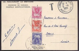CPSM Taxée Taxe T 16f Tàd 1955 3 Timbre S Type Gerbes - 1859-1959 Covers & Documents