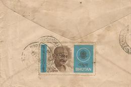 Bhutan 1970 Tashigang Mahatma Gandhi Cover - Mahatma Gandhi