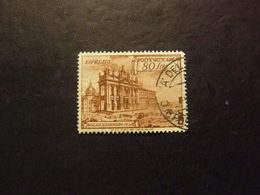 VATICANO 1949 BASILICHE 80 L USATO Dent 13 1/4 X 14 - Eilsendung (Eilpost)