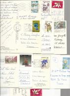 Lot 11 Cpm Affranchissements Divers - Storia Postale