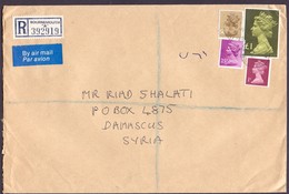 Great Britain Registered Mail Cover Sent To SYRIA - Territorio Británico Del Océano Índico