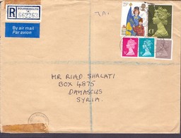 Great Britain Registered Mail Cover Sent To SYRIA - Territoire Britannique De L'Océan Indien