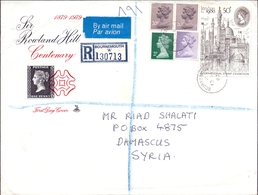 Great Britain Registered Mail Cover Sent To SYRIA - Territorio Británico Del Océano Índico