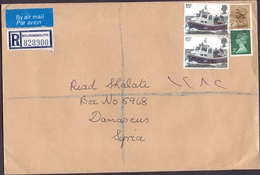 Great Britain Registered Mail Cover Sent To SYRIA - Territorio Británico Del Océano Índico