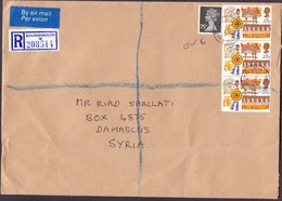 Great Britain Registered Mail Cover Sent To SYRIA - Territoire Britannique De L'Océan Indien