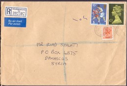 Great Britain Registered Mail Cover Sent To SYRIA - British Indian Ocean Territory (BIOT)