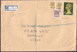 Great Britain Registered Mail Cover Sent To SYRIA - British Indian Ocean Territory (BIOT)