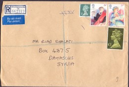 Great Britain Registered Mail Cover Sent To SYRIA - Britisches Territorium Im Indischen Ozean