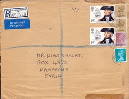 Great Britain Registered Mail Cover Sent To SYRIA - Territoire Britannique De L'Océan Indien