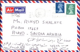 Great Britain Registered Mail Cover Sent To SAUDI- Riyadh City - Territoire Britannique De L'Océan Indien