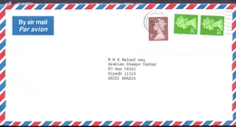 Great Britain Registered Mail Cover Sent To SAUDI- Riyadh City - Territorio Británico Del Océano Índico