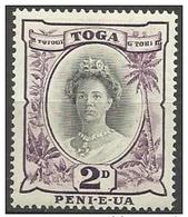 Tonga - 1920 Queen Salote 2d MLH *    Sc 55 - Tonga (...-1970)