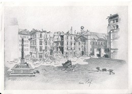 Vienne  Am Hof Dommages Causés Par Une Bombe à Vienne, Dessinés Par M. Griessler En 1945 - Stephansplatz