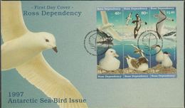 Ross Dependency 1997 Sea Birds 6v Se-tenant  FDC (39801) - Unused Stamps