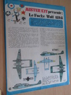 Page Issue De SPIROU Années 70 / MISTER KIT Présente : LE FOCKE-WULF 189A D'AIRFIX 1/72e - France