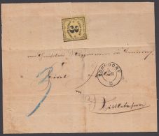 Mi-Nr. Landpost 2y, EF Auf Faltbrief Mit Inhalt "Bonndorf", 1871, Registraturbug, Lagerspuren - Cartas & Documentos