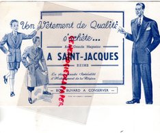 51- REIMS- BUVARD AUX GRANDS MAGASINS A  ST SAINT JACQUES- VETEMENTS HOMME ENFANT - Textilos & Vestidos