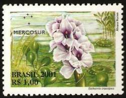 BRAZIL #2832   -   AGUAPÉ  PLANT WITH MERCOSUR INSCRIPTION   -  2001 - Unused Stamps