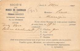 32-AUCH- CORRESPONDANCE - STE DES MINES DE CARMAUX - Auch