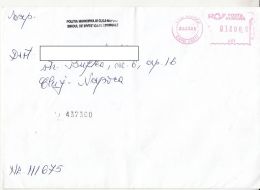 6713FM- CLUJ NAPOCA, AMOUNT 1200, RED MACHINE STAMPS ON REGISTERED COVER, 2005, ROMANIA - Brieven En Documenten