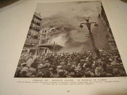 ANCIENNE PHOTO LES NOUVELLES GALERIES MARSEILLE EN FLAMMES 1938 - Unclassified