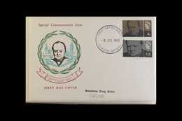 CHURCHILL 1965-67 COMMONWEALTH SUPERB FDC'S COLLECTION A Small Cover Album Displaying Complete Sets On Illustrated Unadd - Autres & Non Classés