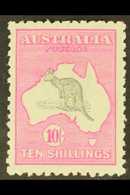 1915-28 10s Grey And Bright Aniline Pink Kangaroo, SG 43a, Fine Mint, Well Centred And With Lovely Fresh Colour. For Mor - Autres & Non Classés