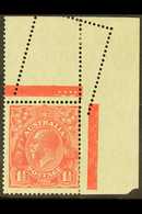 1926-30 1½d Scarlet - Perf 14, SG 87, Corner Example With Dramatic Perforation Fault, Very Fine Mint For More Images, Pl - Sonstige & Ohne Zuordnung