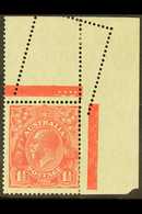 1926-30 1½d Scarlet - Perf 14, SG 87, Corner Example With Dramatic Perforation Fault, Very Fine Mint For More Images, Pl - Other & Unclassified