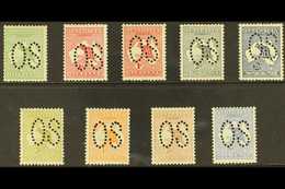 OFFICIALS 1913 Large "OS" Puncture Set Complete To 6d Ultramarine With Both 1d Dies, SG O1/O8, Never Hinged Mint (the ½d - Autres & Non Classés