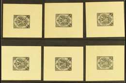 BOSNIA AND HERZEGOVINA 1900-01 Arms Complete Set Of IMPERF DIE PROOFS Printed In Black On Ungummed Carton Paper, Michel  - Other & Unclassified