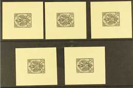 BOSNIA AND HERZEGOVINA 1901-05 Arms Complete Set Of IMPERF DIE PROOFS Printed In Black On Ungummed Carton Paper, Michel  - Other & Unclassified