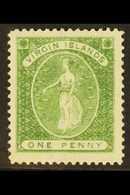 1878 1d Green, Watermark Upright, SG 22b, Fine Mint.  For More Images, Please Visit Http://www.sandafayre.com/itemdetail - British Virgin Islands