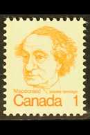 1972 1c Orange, Macdonald, Variety "printed On Gummed Side", SG 693d, Very Fine Mint. Royal Cert. Scarce.  For More Imag - Autres & Non Classés