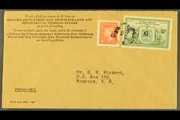 OFFICIAL 1950-7 10c Green With "G" Overprint, SG OS21, Used On 1953 "Soldier Settlement" Cover, Alongside KGVI 4c Vermil - Sonstige & Ohne Zuordnung