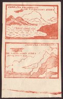 COMPANIA COLOMBIANA DE NAVEGACION AEREA 10c Brown Red Sea And Mountains, Cliffs And Lighthouse, SG 13a/14a, As A Fine Mi - Colombie